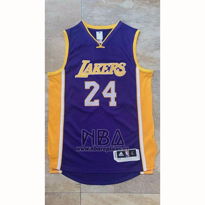 Camiseta Los Angeles Lakers Kobe Bryant NO 24 Violeta